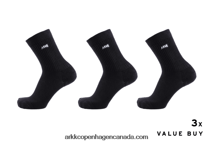 White Black The High Sock-Standard 3pack ARKK Copenhagen BBH2VB235