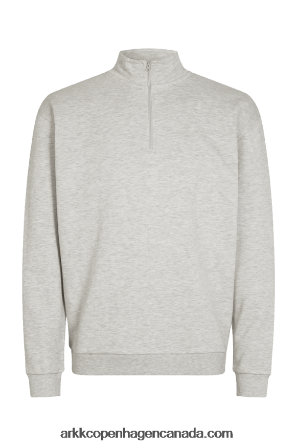 Grey Melange Zip Sweatshirt ARKK Copenhagen BBH2VB293